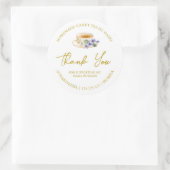 Einfaches, hausgemachtes Violetteetikett - Danke-L Runder Aufkleber (Tasche)