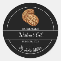 Einfaches, hausgemachtes Walnussöl-Etikett | Schwa