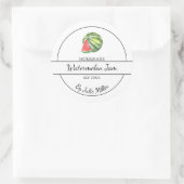 Einfaches hausgemachtes Wassermelone-Marmelade-Lab Runder Aufkleber (Tasche)