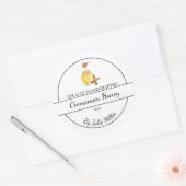 Einfaches, hausgemachtes Zimt-Honey-Label Runder Aufkleber (Umschlag)