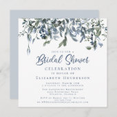 Einfaches hellblaues Brautparty Einladung (Vorne/Hinten)