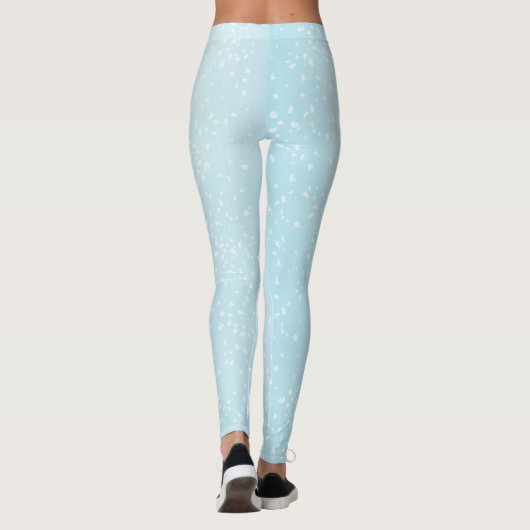 Einfaches hellblaues Muster Leggings (Rückseite)
