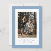 Einfaches hellblaues Twegerahmen Weihnachtsgebäck  Feiertagskarte (Vorderseite)