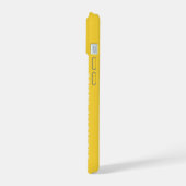 Einfaches Helles Gelbes Monogramm iPhone 15 Hülle (Linke Seite)