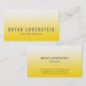 Einfaches helles gelbes Ombre Muster modern Visitenkarte (Vorne/Hinten)