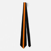 Einfaches Helles Orange auf Schwarz Gestreift Krawatte (Vorderseite)