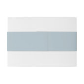 Einfaches helles Wintergrau-Blau-Monogramm Einladungsbanderole (Rückseitenbeispiel)