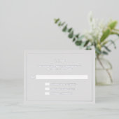 Einfaches hellgraues Monogramm Elegant Wedding UAW Folie Einladungspostkarte (Stehend vorne)