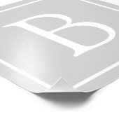 Einfaches hellgraues Monogramm Fotodruck (Ecke)