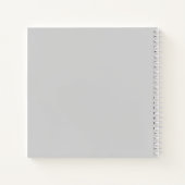 Einfaches hellgraues Monogramm Notizblock (Rückseite)