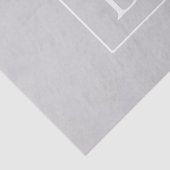 Einfaches hellgraues Monogramm Seidenpapier (Ausschnitt)
