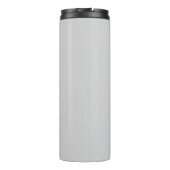 Einfaches hellgraues Monogramm Thermosbecher (Rückseite)