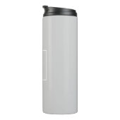 Einfaches hellgraues Monogramm Thermosbecher (Nach rechts gedreht)