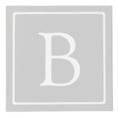 Einfaches hellgraues Monogramm Würfel (Rechts)