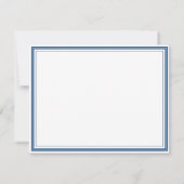 Einfaches Hellnavyblau 3-Rahmen Personalized Mitteilungskarte (Rückseite)