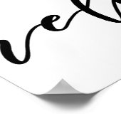 Einfaches Hello Design in schönem Typografie-Skrip Poster (Ecke)