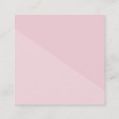 EINFACHES HELLO SCRIPT handgezeichnetes geometrisc Quadratische Visitenkarte (Rückseite)