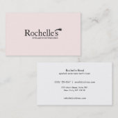 Einfaches hellrosa Eyelash Salon Visitenkarte (Vorne/Hinten)
