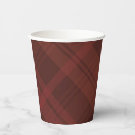 Einfaches Herbst karierter Erntedank Pappbecher