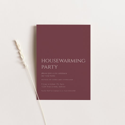 Einfaches Herbsthaus-Party Einladung