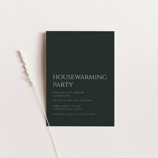 Einfaches Herbsthaus-Party Einladung