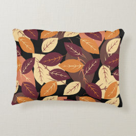 Einfaches Herbstlassen dunkel Dekokissen