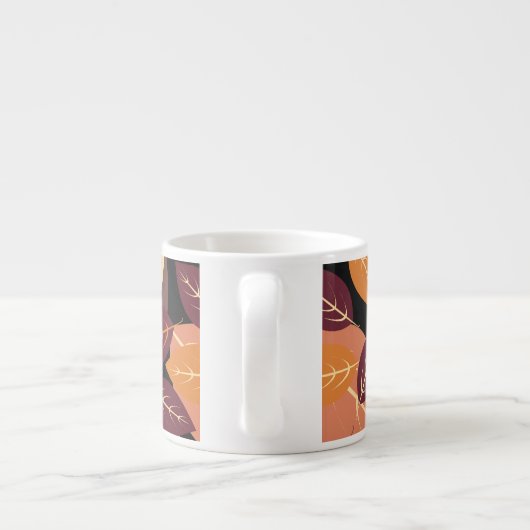 Einfaches Herbstlassen dunkel Espressotasse (Rückseite)