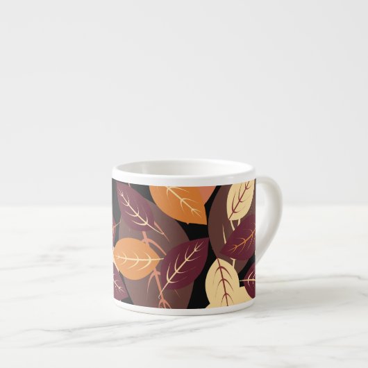 Einfaches Herbstlassen dunkel Espressotasse (Vorderseite Rechts)