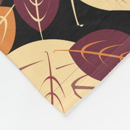 Einfaches Herbstlassen dunkel Fleecedecke (Ecke)