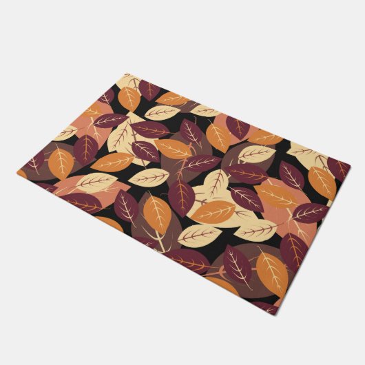 Einfaches Herbstlassen dunkel Fußmatte (Schrägansicht)