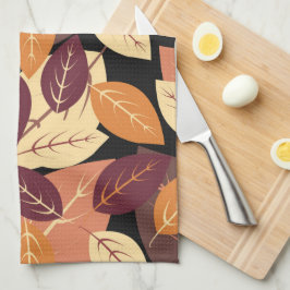 Einfaches Herbstlassen dunkel Geschirrtuch