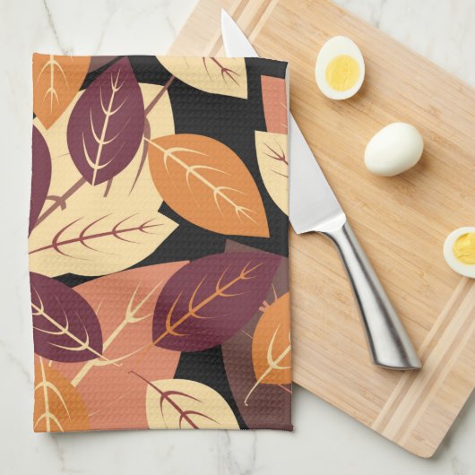 Einfaches Herbstlassen dunkel Geschirrtuch (Viertel Falte)