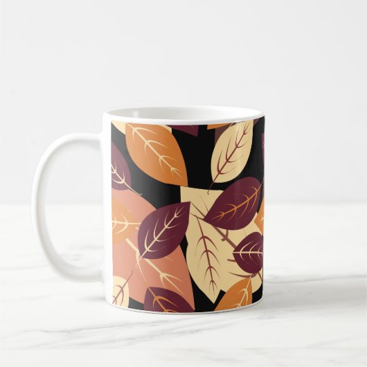 Einfaches Herbstlassen dunkel Kaffeetasse (Links)