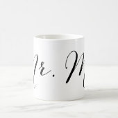Einfaches Herr Script Stylisches modernes Hochzeit Kaffeetasse (Mittel)