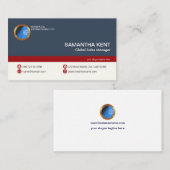 Einfaches herrliches Retro tabellarisches Visitenkarte (Vorne/Hinten)