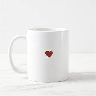 Einfaches Herz Burgund Maroon Moderner Minimaler C Kaffeetasse