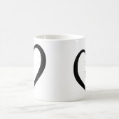 Einfaches Herz der Valentine Monogram Kaffeetasse (Mittel)