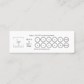 Einfaches Herz Elegant Schwarz & Weiß Treuekarte (Rückseite)