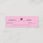 Einfaches Herz Elegante Rosa Schönheit Treuekarte (Vorderseite)