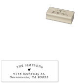 Einfaches Herz Elegante Rücksendeadresse Gummistempel (Stempel)