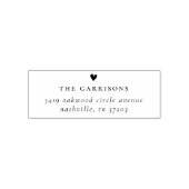 Einfaches Herz | Familienname und Rücksendeadresse Permastempel (Design)