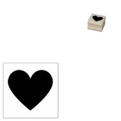 Einfaches Herz Klassisch Modern Minimales Chic Gummistempel (Stempel)