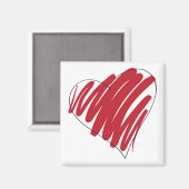 Einfaches Herz Magnet (Vorderseite/Rückseite)