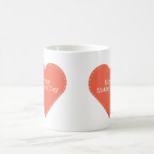 Einfaches Herz mit Text glücklich Muttertag Kaffeetasse (Mittel)