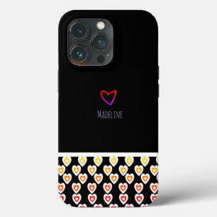 Einfaches Herz Muster Wiederholung Border Rainbow Case-Mate iPhone Hülle