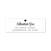 Einfaches Herz | Name Hochzeit Permastempel (Design)