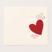 Einfaches Herz Platonisch Valentine Notecard 25pk (Außenseite Aufgefaltet)