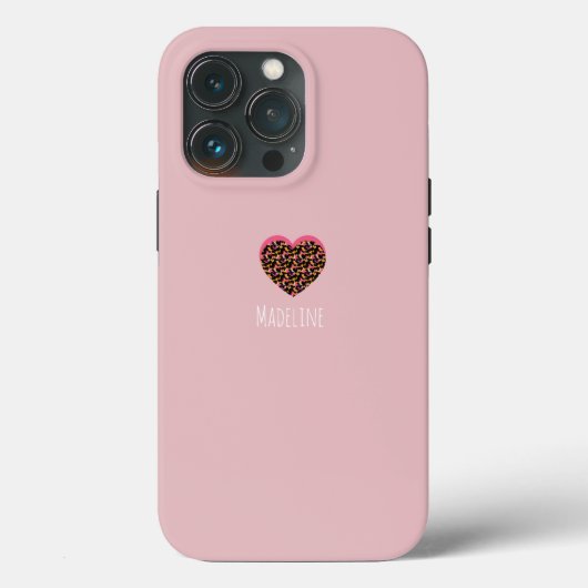 Einfaches Herz-Rosa-Farbmuster Case-Mate iPhone Hülle (Rückseite)