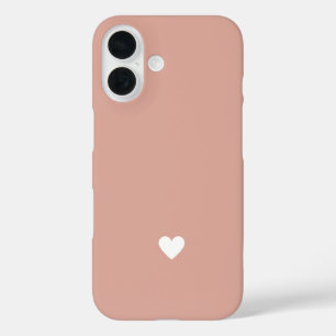 Einfaches Herz Rosa Moderne Liebe Valentinstag iPhone 16 Hülle