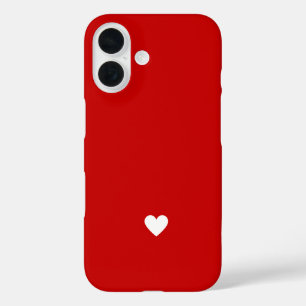Einfaches Herz Rot Moderne Liebe Minimaler Klassis iPhone 16 Hülle